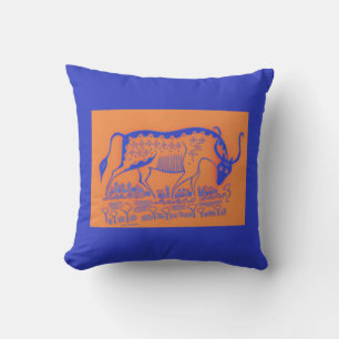 Coussin taureau inspiré par la Grèce mycénienne à