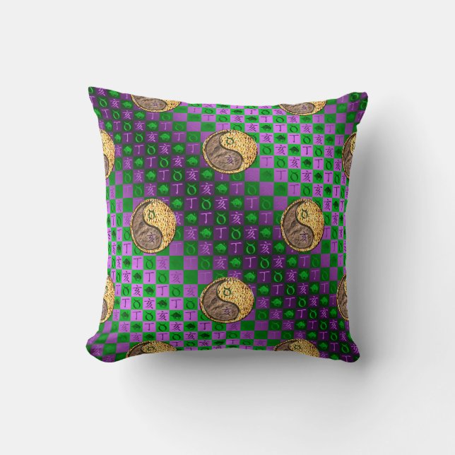 Coussin Taureau & Sanglier de feu (Recto)