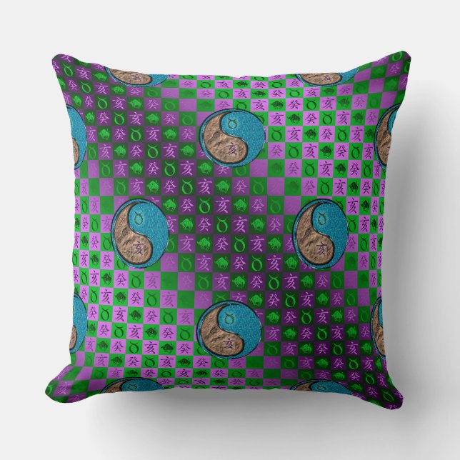 Coussin Taureau & Sanglier d'eau (Recto)