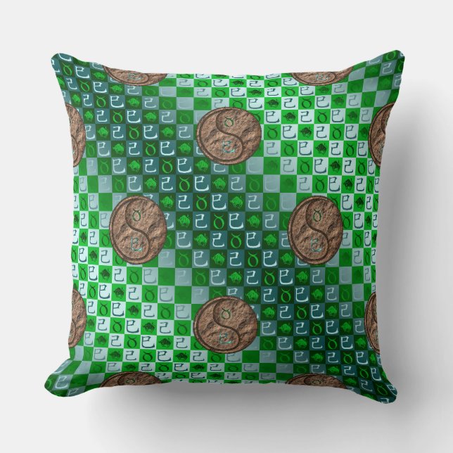 Coussin Taureau & Serpent de terre (Recto)