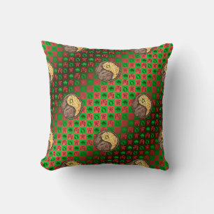 Coussin Taureau & Tigre de Feu
