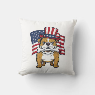 Coussin Taurillon Patriotique Avec Drapeau Vector Design_1