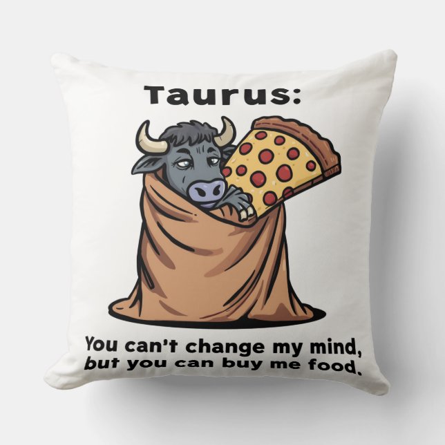 Coussin Taurus Burrito de couverture Pizza Graphique Zodia (Recto)