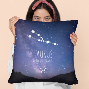 Coussin Taurus   Constellation Zodiaque personnalisée