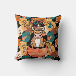 Coussin Taurus l'étoile taureau signe zodiaque Avril Mai