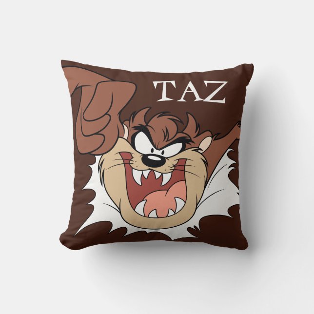 Coussin TAZ™ Faisant Éruption de la Page (Recto)