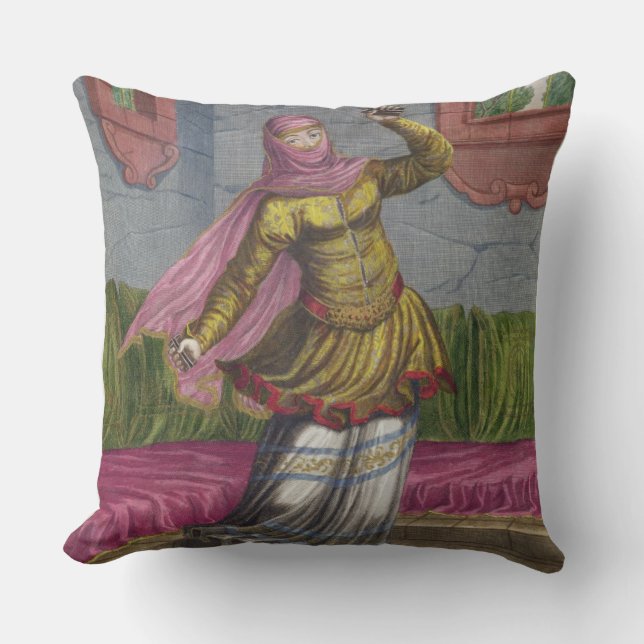 Coussin Tchinguis, ou danseur turc, XVIIIème siècle (Recto)