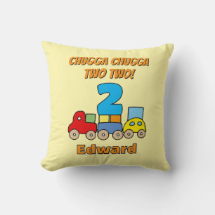 Coussin Tchou Tchou Deux Deux Train de 2e anniversaire