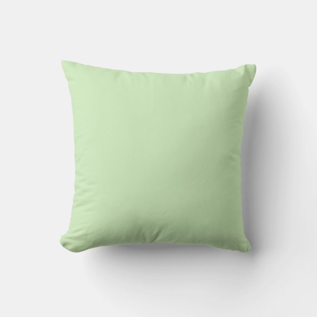 Coussin Tea Green D0F0C0 Couleur - Avec option pour ajoute (Recto)