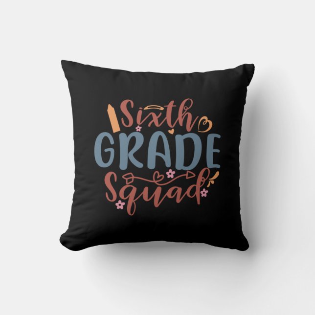 Coussin Teacher Art Sixième Classe Squad (Recto)
