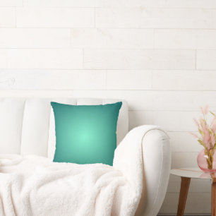 Coussin Teal Bleu Vert Lumière aux Teintes Foncées