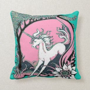coussin Teal-rose de licorne par Sharles
