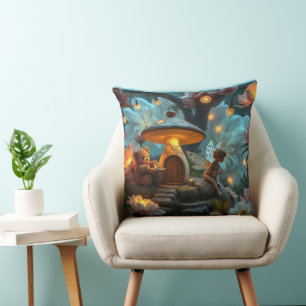 Coussin teaparty avec la fée et le nounours