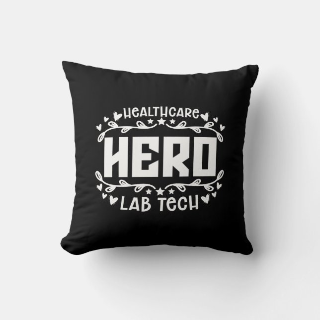 Coussin Technicien de laboratoire de Héros de la santé (Recto)