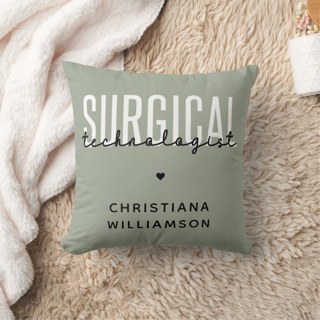 Coussin Technologue chirurgical nom personnalisé Tech chir (Couverture)