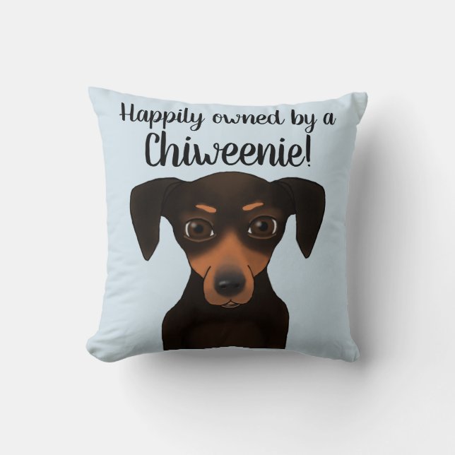 Coussin Teckel heureusement possédé mignon de chiwawa de (Recto)