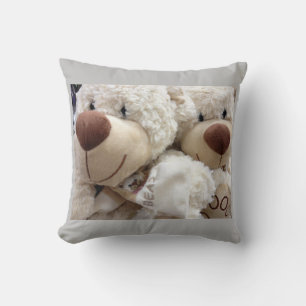 COUSSIN "TEDDY BEAR COUPLE" JETER UN COULEUR