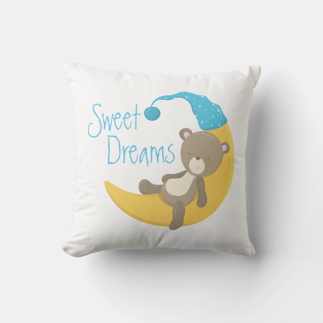 Coussin Teddy Bear sur Crescent Moon Nursery (Recto)