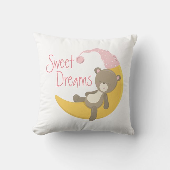 Coussin Teddy Bear sur Crescent Moon Nursery (Recto)