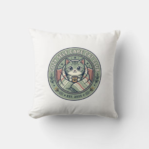 Coussin Tee-shirt graphique de chat de soins personnels co
