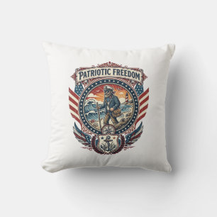 Coussin Tee-shirt graphique vectoriel Patriotic Beachcombe