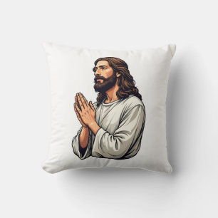 Coussin Tee-shirt vintage gravure mains de Jésus en prière