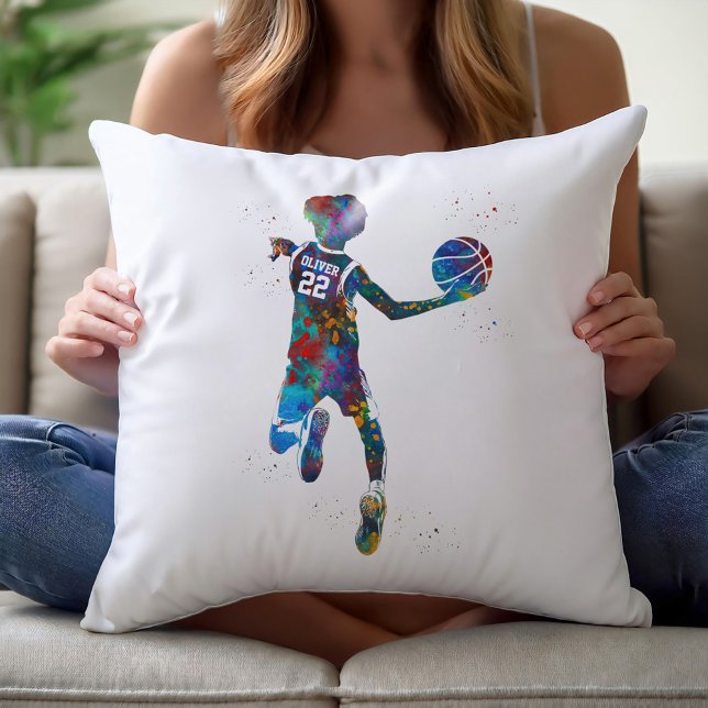 Coussin Teen Basketball Player (Créateur téléchargé)