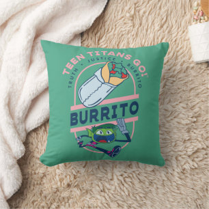 Coussin Teen Titans Go ! Beast Boy "Truth Justice Burrito"