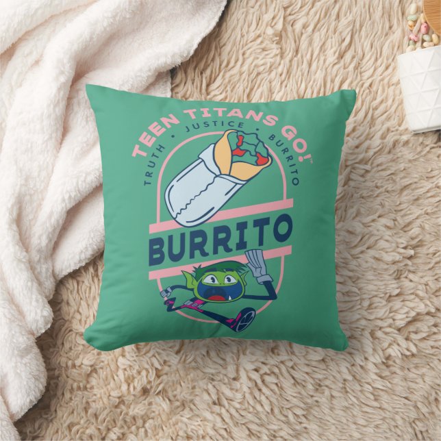 Coussin Teen Titans Go ! Beast Boy "Truth Justice Burrito" (Couverture)
