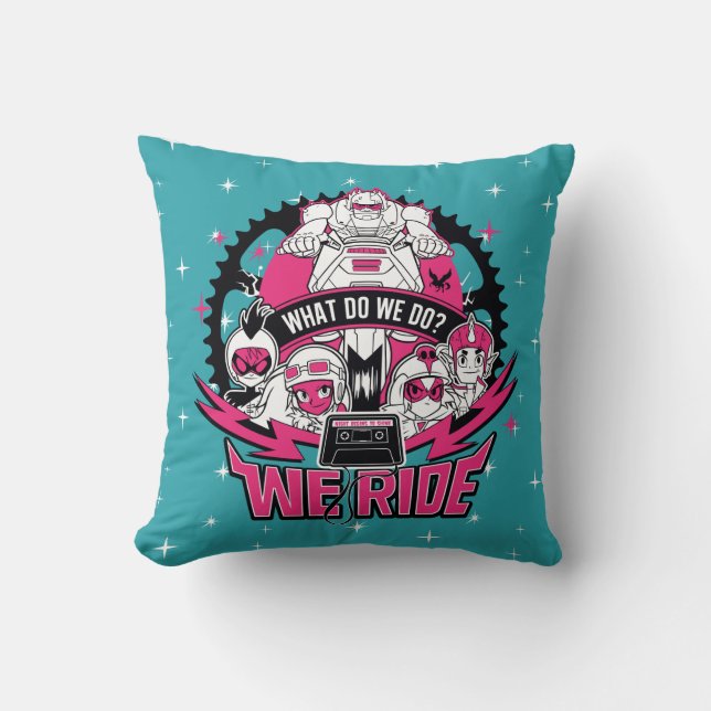 Coussin Teen Titans Go ! | Retro Moto Graphic (Recto)