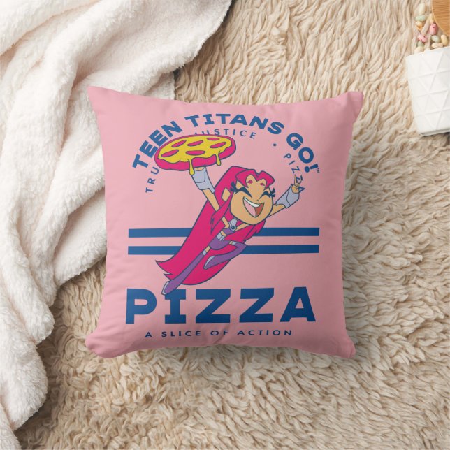 Coussin Teen Titans Go ! Starfire "Truth Justice Pizza" (Couverture)