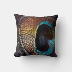 Coussin Teinte Antique Oeil de Plume de Paon