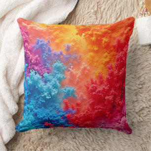 Coussin Teintes de Nuages Abstraits Vibrants