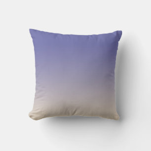 Coussin Teinture Ombre Dip Bleu Chic Hors Blanc