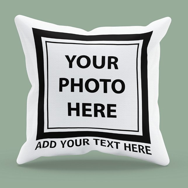 Coussin Télécharger l'image et ajouter du texte – Personna (Créateur téléchargé)