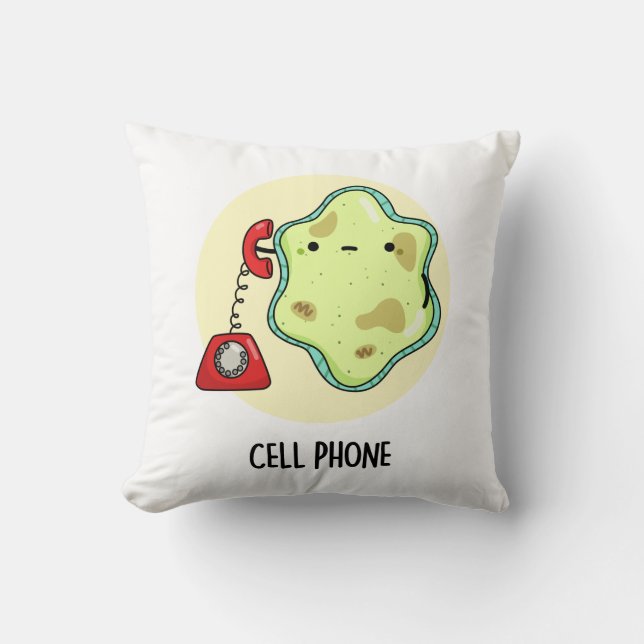 Coussin Téléphone cellulaire drôle Biologie jeu de science (Front)