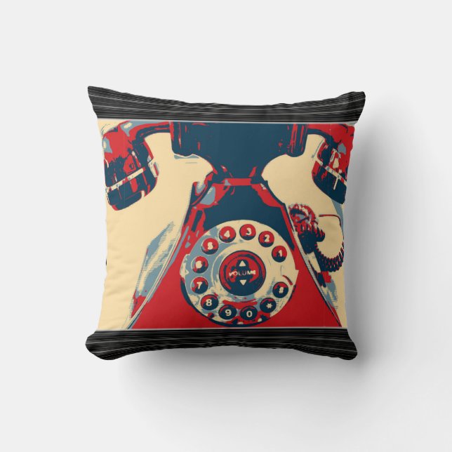 Coussin Téléphone rétro (Recto)