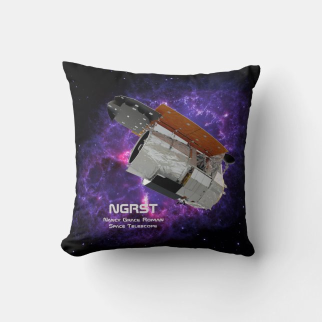 Coussin Télescope spatial romain Nancy Grace (Recto)