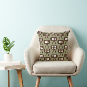 Coussin Téléviseur décoratif de style Mid Century Modern