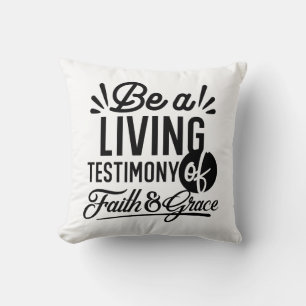 Coussin Témoignage Vivant Citation Biblique Motivation Chr