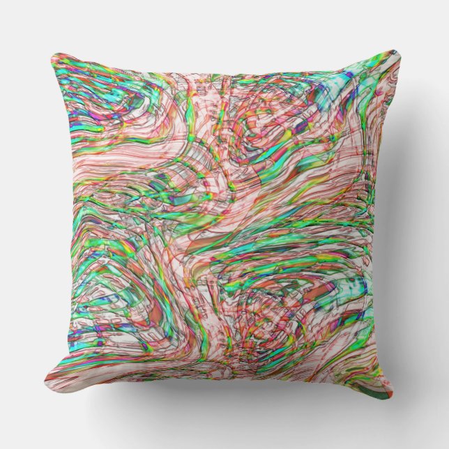 Coussin Tempête de pistes tordues (Recto)