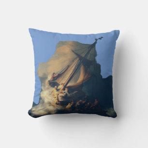 Coussin Tempête sur la mer de Galilée par Rembrandt Art