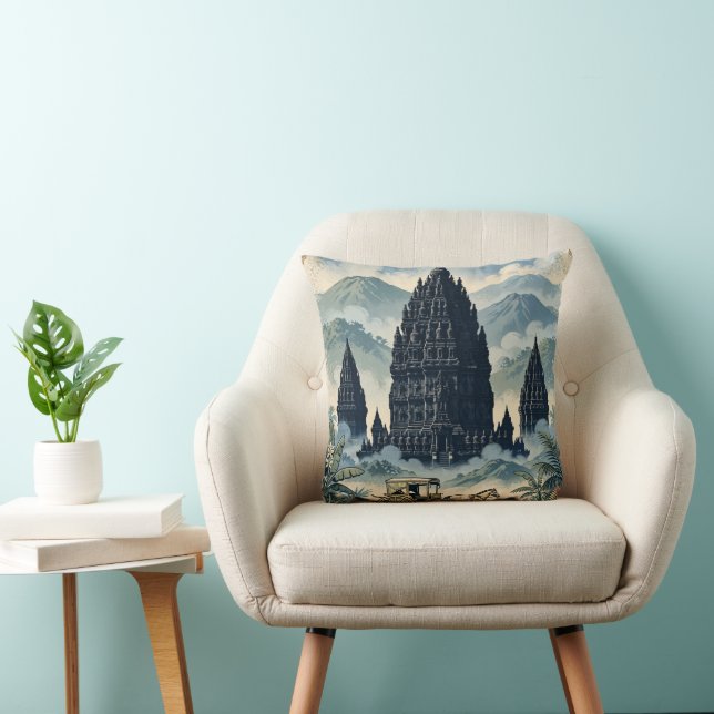 Coussin Temple hindou vintage de Prambanan Java Indonésie (Chaise)