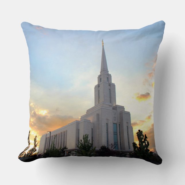 Coussin Temple Mormon Oquirrh Mountain Utah LDS coucher de (Recto)