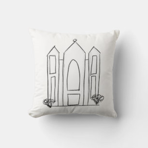 Coussin Temple mormon simple moderne de Salt Lake City LDS