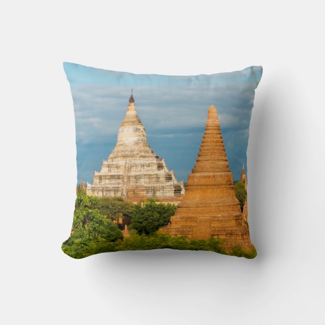 Coussin Temples et pagodes antiques | Bagan (Recto)
