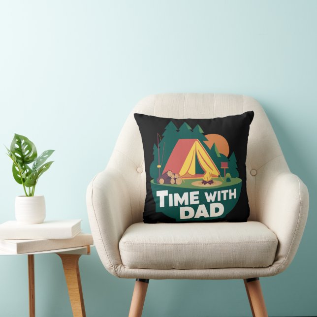 Coussin Temps avec papa - Fête des pères (Chaise)