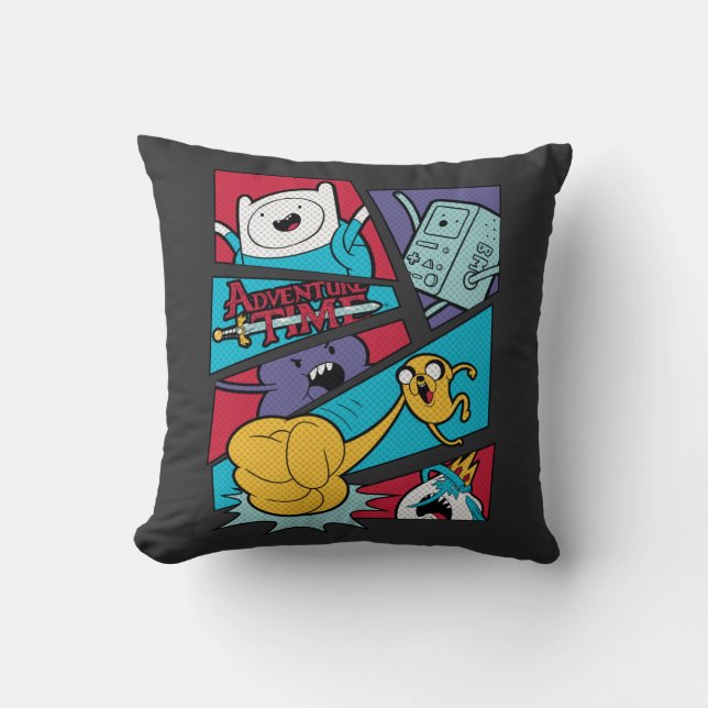 Coussin Temps d'aventure | Graphique du panneau d'action (Recto)