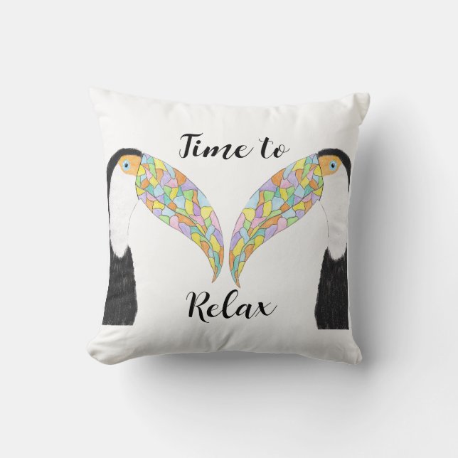 Coussin Temps de détente Toucans (Recto)