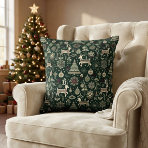 Coussin Temps de Noël scandinave
